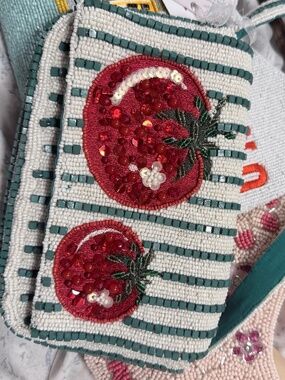 ***VIRAL*** India hand beaded tomato bag